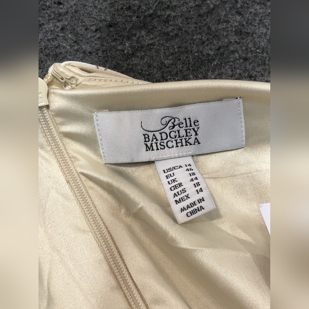 Badgley Mischka “Naty” Hi-Low Floral Halter Gown – Size 14 – NWT - Picture 9 of 9